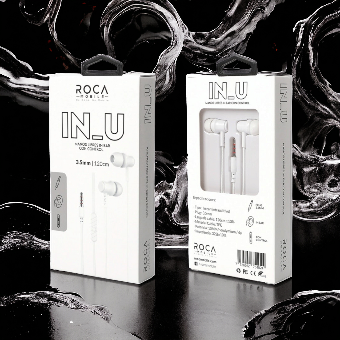 Auricular Manos Libres Roca In-ear 1.2 Metros Blanco