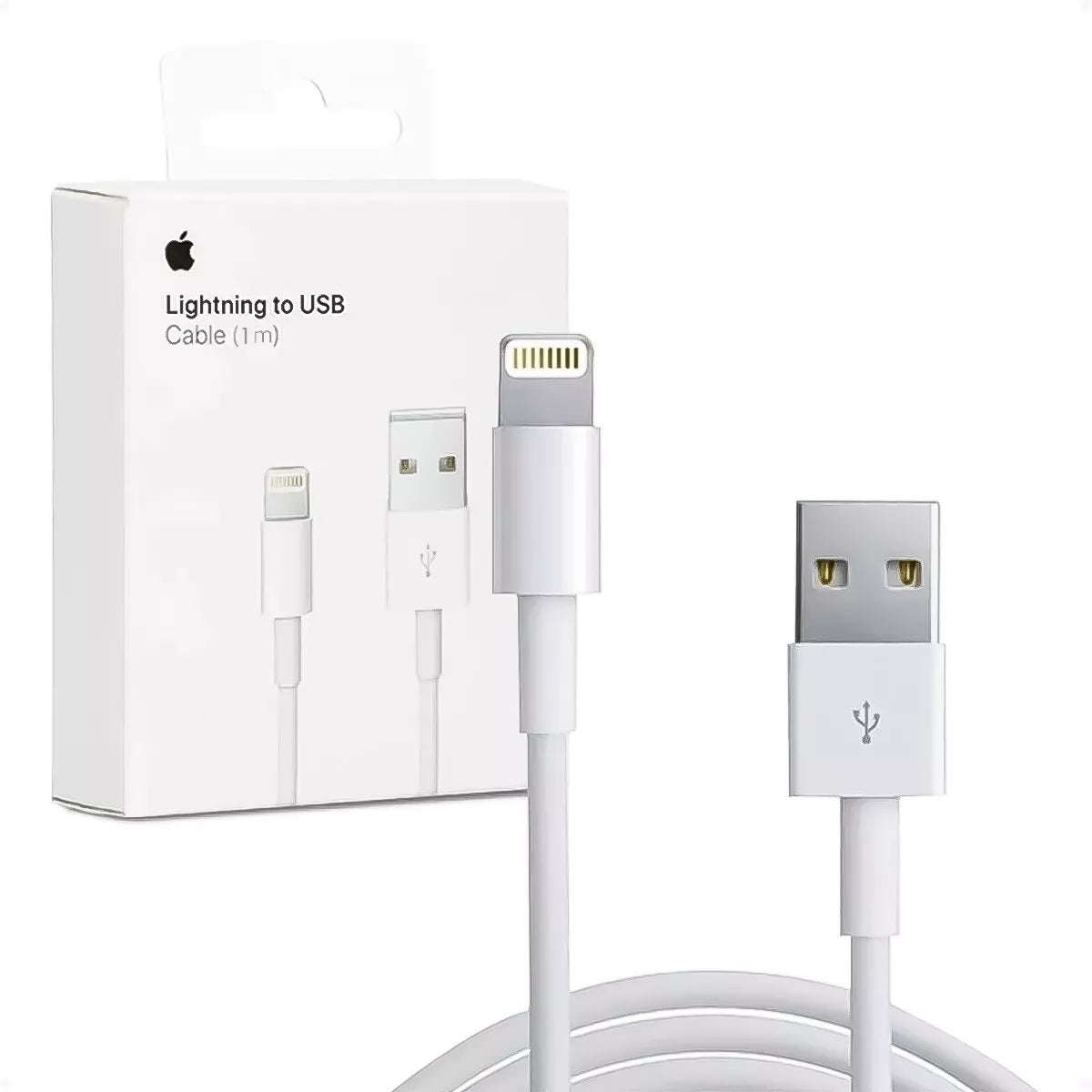 Combo Ficha Cargador iPhone 5w Más + Usb A Lightning 1m
