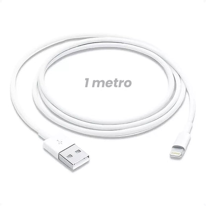 Combo Ficha Cargador iPhone 5w Más + Usb A Lightning 1m
